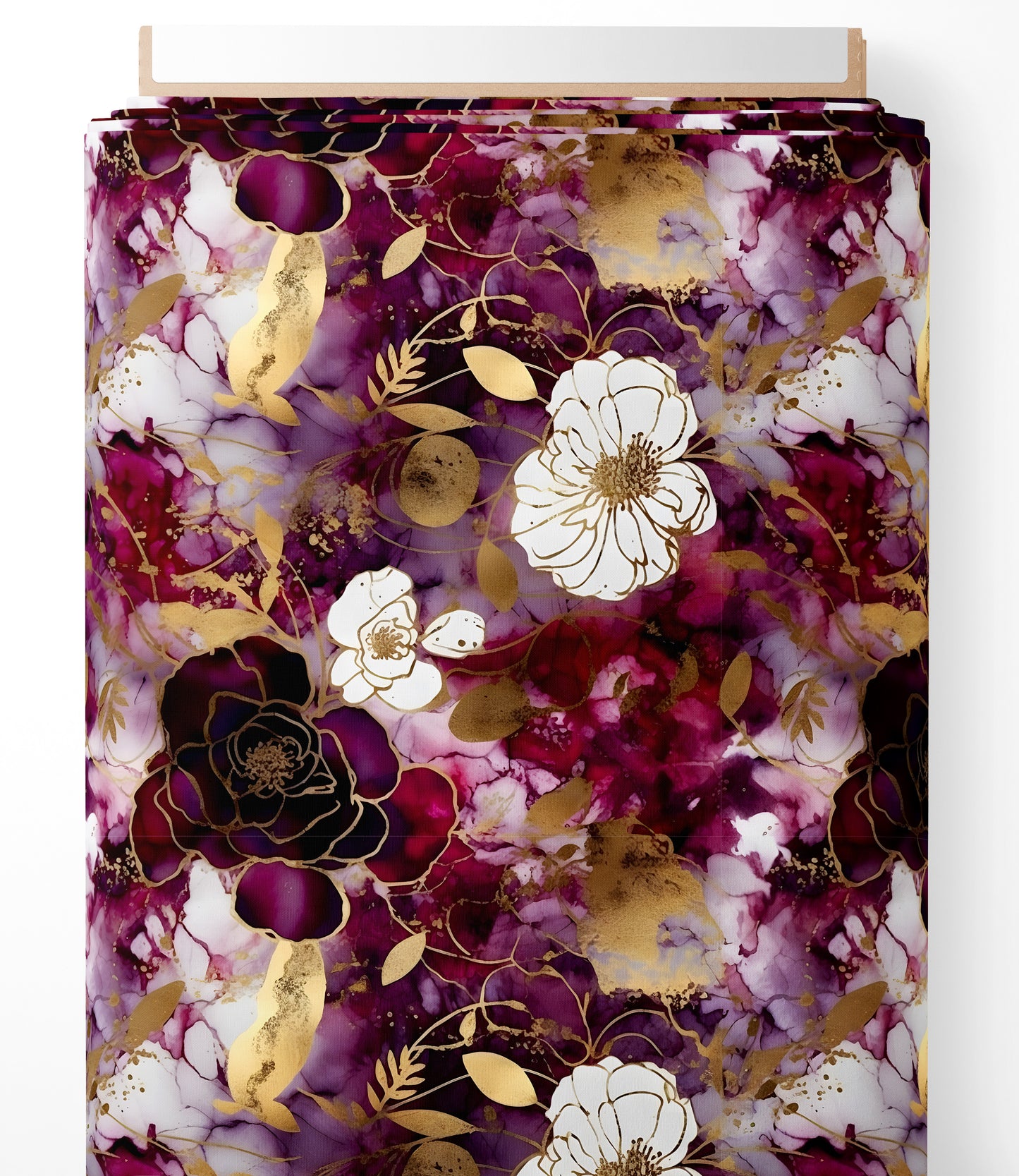 Tissu - Fleurs violettes 2